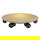 Al Saif Gallery Black Steel Serving Stand with Ball Legs, 30 x 30 x 6.7 cm, Round - Gold product image 1