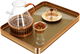 Amber Al Saif Gallery Glass Tea Serving Set, Teapot + Cups and Saucers + Warmer Base, 15 Pieces - Hazel product image 1