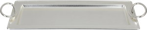 Al Saif Gallery Steel Serving Tray, 40x18.5x2 cm - Silver product image 2