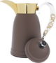 Al Saif Gallery Qamar thermos set, 1 liter, thermal glass inner container, steel outer shell - Cappuccino product image 6