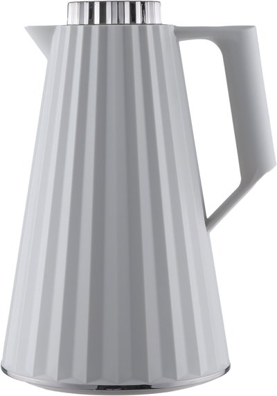 Elegance Figo Thermos, 1 liter, glass inner container, nickel lid - light gray product image 2