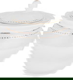 Alsaif Gallery Porcelain Dinner Set, 166 Pieces, Gold-White Rim product image 7