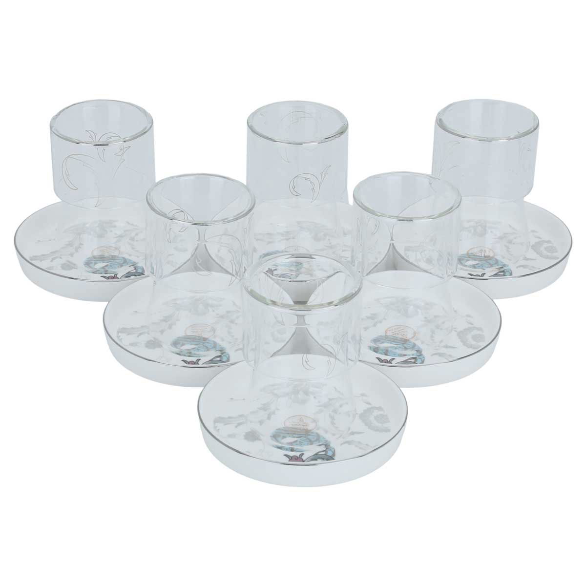 طقم استكانات بورسلان السسيف غاليري، 12 قطعة - ابيض شفاف product image 2