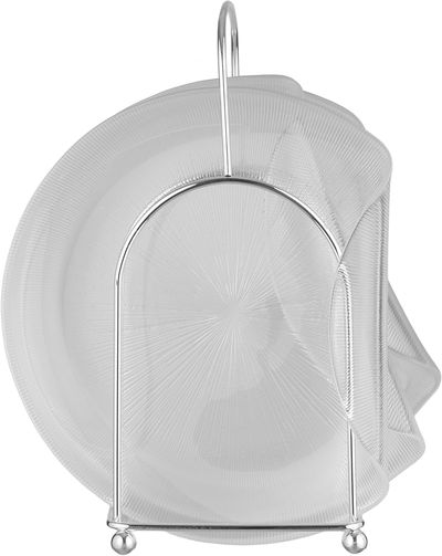 طقم صحون زجاج السيف غاليري، 6 قطع، مع ستاند، منقوش - فضي شفاف product image 4