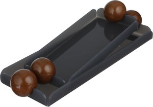 طقم تمريات اكريلك السيف غاليري، قطعتين، يد كورة، مستطيل - رمادي غامق خشبي product image