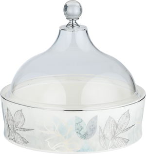 Al Saif Gallery Date tray with a porcelain lid, 18x18x15 cm, round, acrylic lid - multi-colored product image