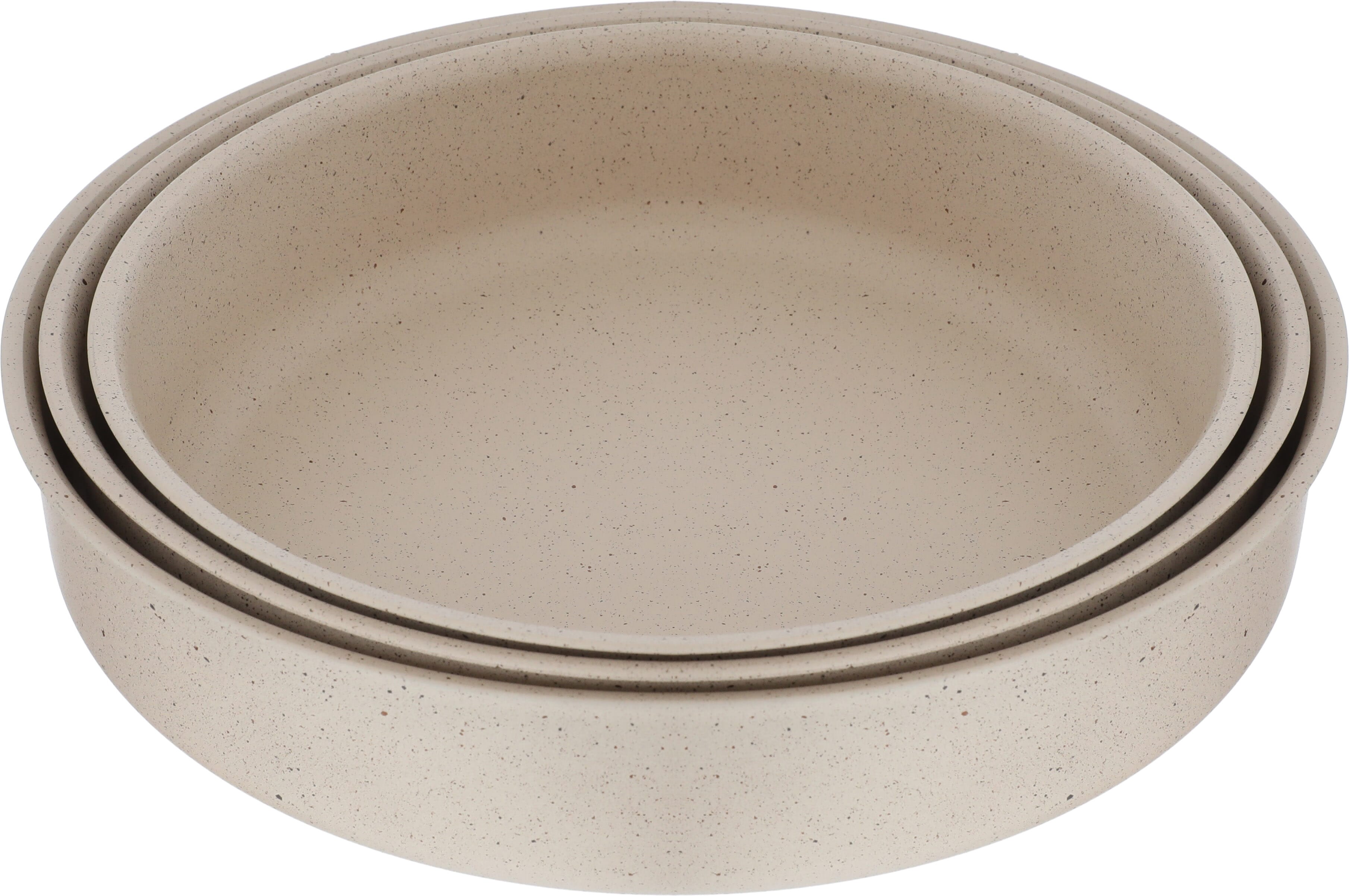 Al Saif Gallery granite trays set, 3 pieces, round - beige product image