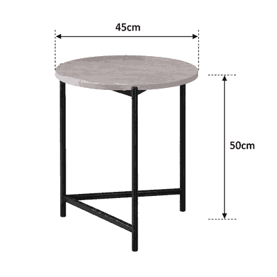 طقم طاولات خشب MDF و معدن، قطعتين - بني اسود product image 3