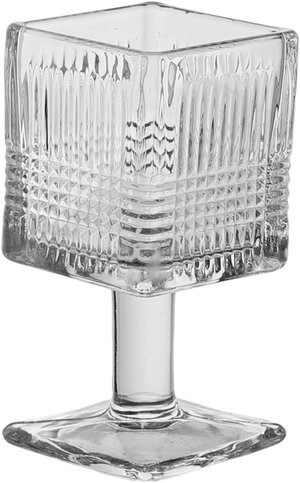 Al Taj Home Trading Establishment Crown Home Foundation Glass Serving Set, 70ml, 3 Pieces, Square, Base - Clear product image 2