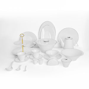 Alsaif Gallery Porcelain Dinner Set, 65 Pieces - White product image
