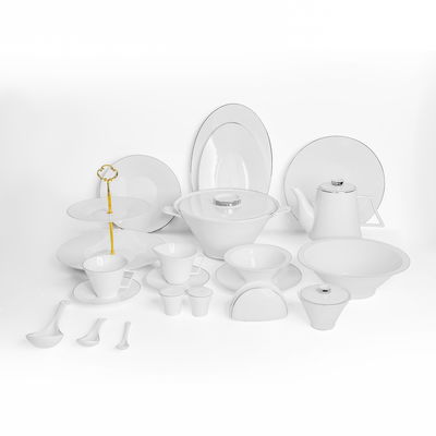 Alsaif Gallery Porcelain Dinner Set, 65 Pieces - White product image 1