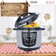 قدر ضغط كهربائي إديسون، وعاء داخلي جرانيت، 1200 واط، 8 لتر، 10 وظائف طبخ، GT801-W - أسود فضي product image 8