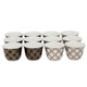 طقم فناجين قهوة عربي بورسلان السيف غاليري، 12 قطعة - ابيض اسود product image 1