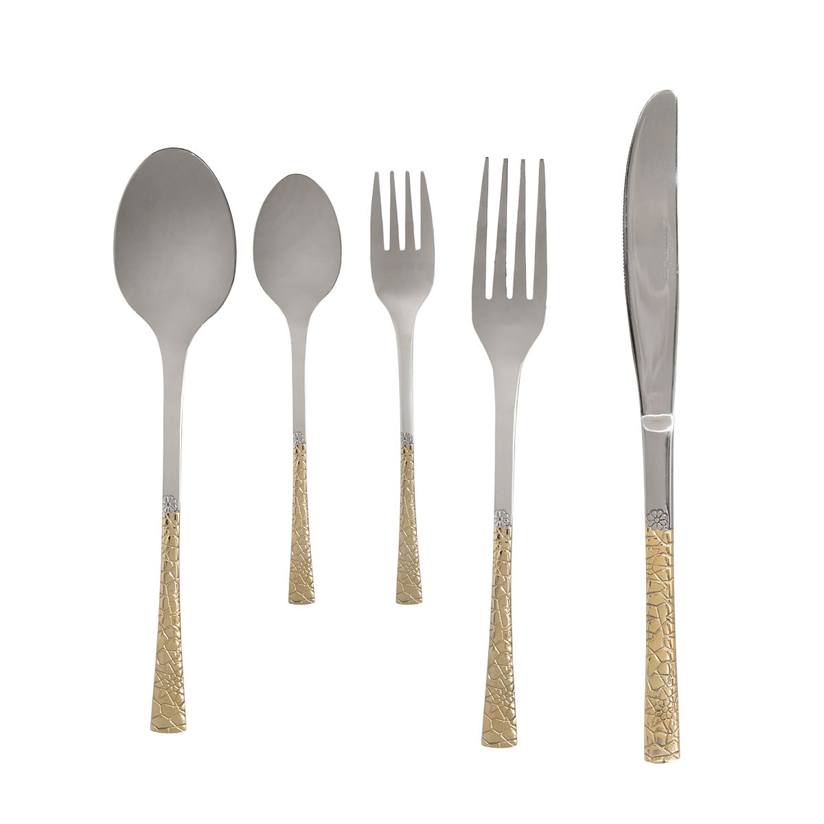 Al Saif Gallery steel spoon set with aluminum case, 72 pieces, gilded - silver product image 2