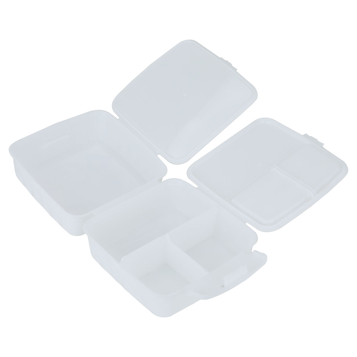 حافظة طعام بلاستيك تيتيز، 14×14×10 سم، 0.8 لتر، مربع - أبيض product image 4