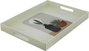 Al Saif Gallery Plastic Serving Tray, 48X35.5X4 Cm, Vase Pattern - Off White product image 2