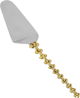 Alsaif Gallery Steel Cake Serving Knife and Spoon Set, 2 Pieces, with Rose Handle - Silver/Gold product image 2