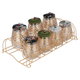طقم علب بهارات زجاج السيف غاليري، بستاند ذهبي، 8 قطع - ملون product image 3