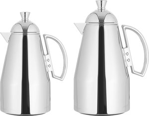 Al Saif Gallery Ruwaida Steel Thermos Set, 2 Pieces, 1 Liter - Silver product image 2