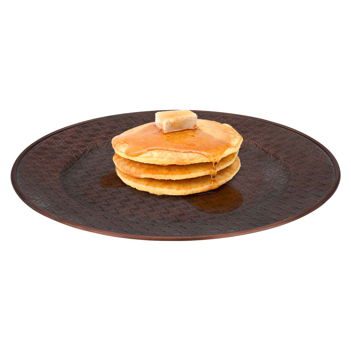 Al Saif Gallery Fiber Serving Plate, 32.5X32.5X2.5 Cm, Round - Brown product image 1