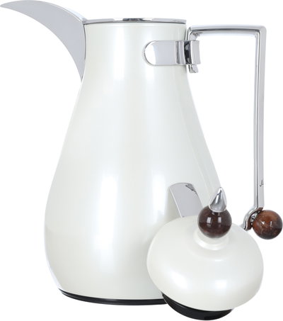 Al Saif Gallery Crystal Thermos Set, 1/0.7 litre, tofaria, thermal glass inner container, stainless steel outer shell - pearl product image 12