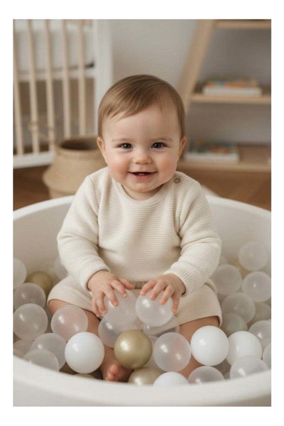 حوض كرات اسفنجية فان مومنت، 90×30 سم، 50 كرة - ابيض product image 5
