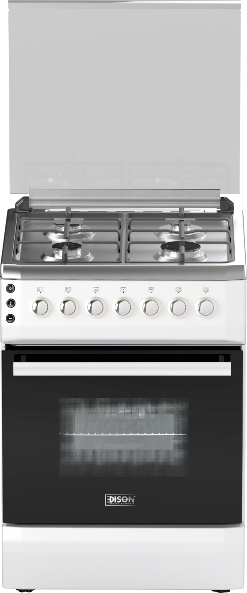 Edison EDGS-60-1 Freestanding Gas Oven, 60 X 60 Cm, 4 Burners - Silver product image