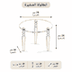 طقم طاولات اكريلك و زجاج، 5 قطع - شفاف product image 4