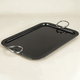 Al-Jahuri Steel Serving Tray, 43x31 cm - Glossy Black product image 1
