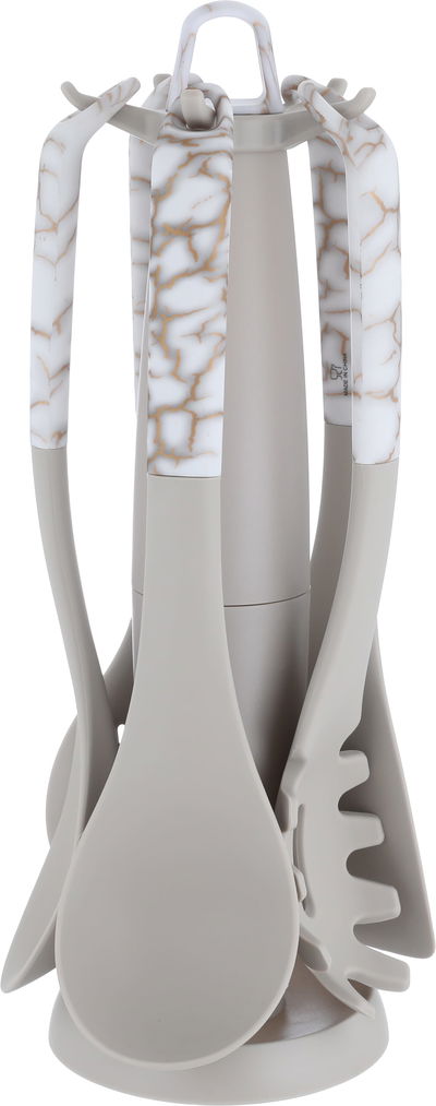 طقم ملاعق طبخ سيلكون السيف غاليري، 6 قطع - رمادي product image 3