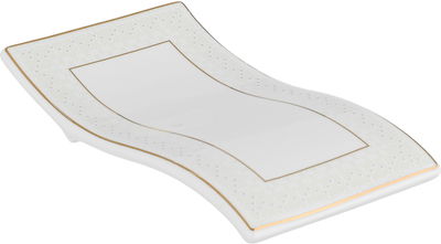 طقم تقديم سفرة بورسلان السيف غاليري، 86 قطعة - أبيض فضي product image 2