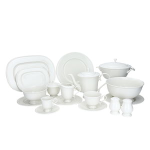 طقم سفرة بورسلان السيف غاليري، 66 قطعة - أبيض product image