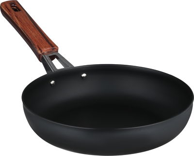 Al Saif Gallery Japanese stainless steel frying pan, 20 cm, brown handle - black product image 2
