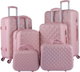 Limra ABS Luggage Set, 6 Sizes, 4 Wheels, 360 Degree Rotating, LMA-1224 - Pink product image 1