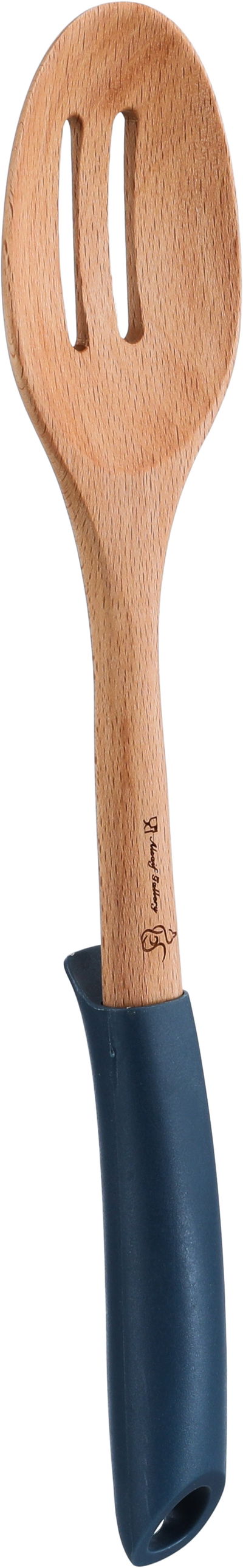 ملعقة تقليب طعام بلاستيك السيف غاليري، 32×6.5 سم، يد خشب - ازرق غامق خشبي product image 2