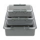 Al Saif Gallery Plastic Container Set, Rectangle, 0.95 x 1.40 x 2.85 ml, 3 Pieces - Gray product image 2
