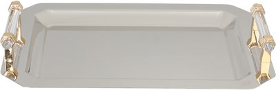 طقم طوفريات ستانلس استيل السيف غاليري، 3 قطع، مستطيل، يد شفاف - فضي ذهبي product image 3