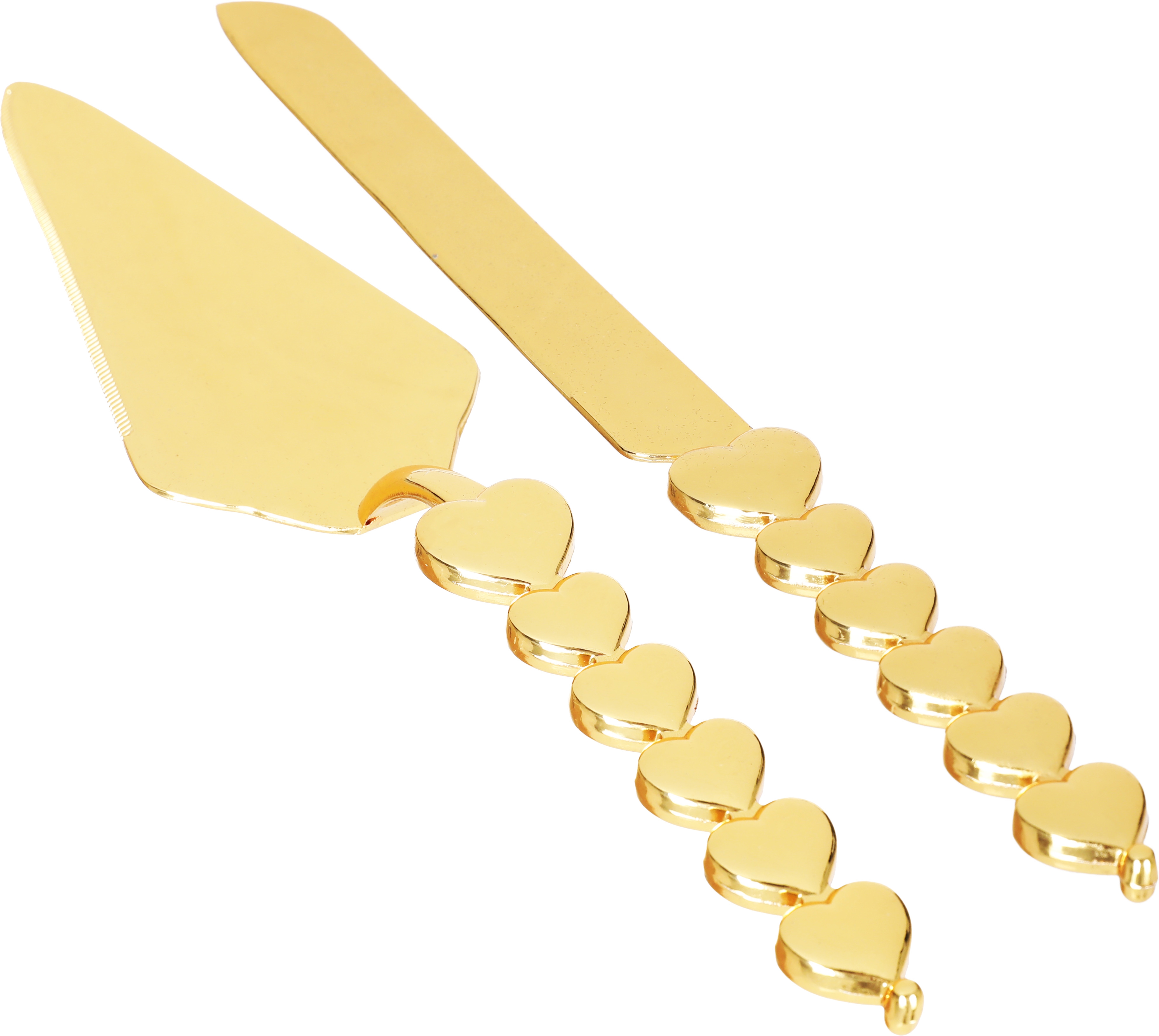 Dania Steel Cake Serving Spoons Set, 2 Pieces - Gold product image 1