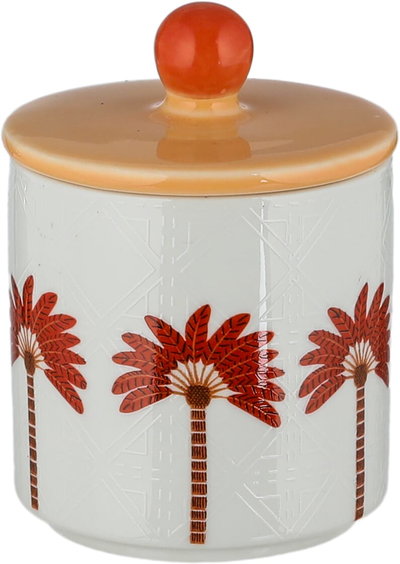 Al Saif Gallery Porcelain Spice Jar Set, Metal Stand, 7 Pieces, Lids - White and Colored product image 4