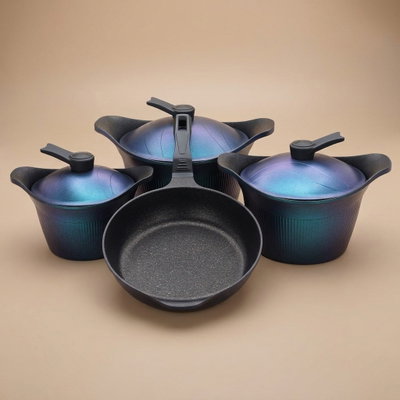 Al Saif Gallery granite cookware set, 7 pieces - dark blue product image 1
