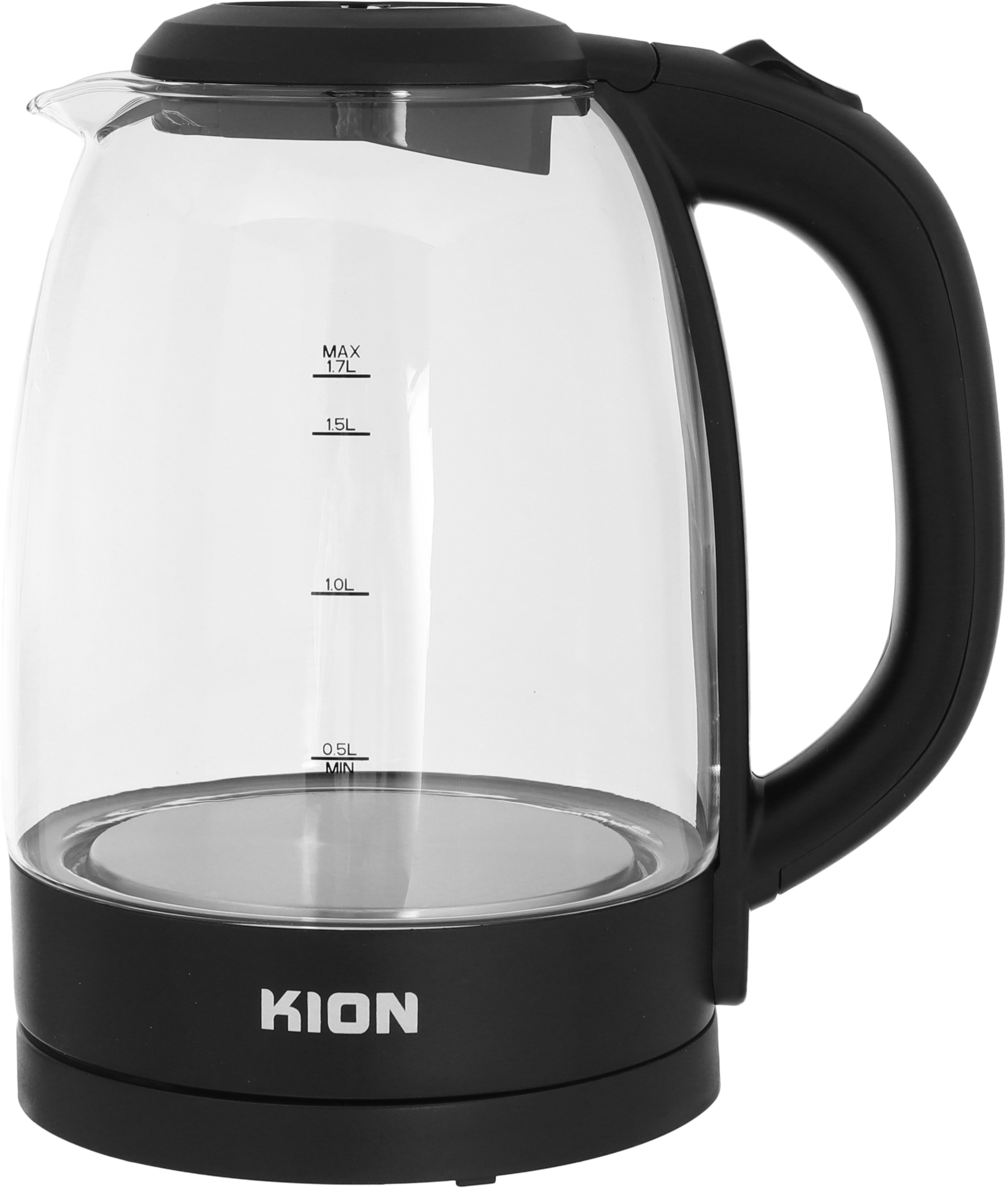 Keon Glass Water Kettle, 2200 Watt, 1.7 Liter, BWK170GG22BO - Black product image 1