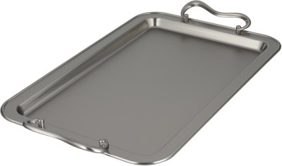 طقم صواني تقديم استيل الجهوري، 3 قطع - فضي product image 3