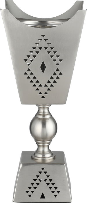 مبخرة ستانلس ستيل السيف غاليري، منقوش، 11.5x11.5x27 سم - فضي مطفي product image 2