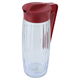Glass jack with red handle, Culex, 1.6 litres, striped - transparent product image 2