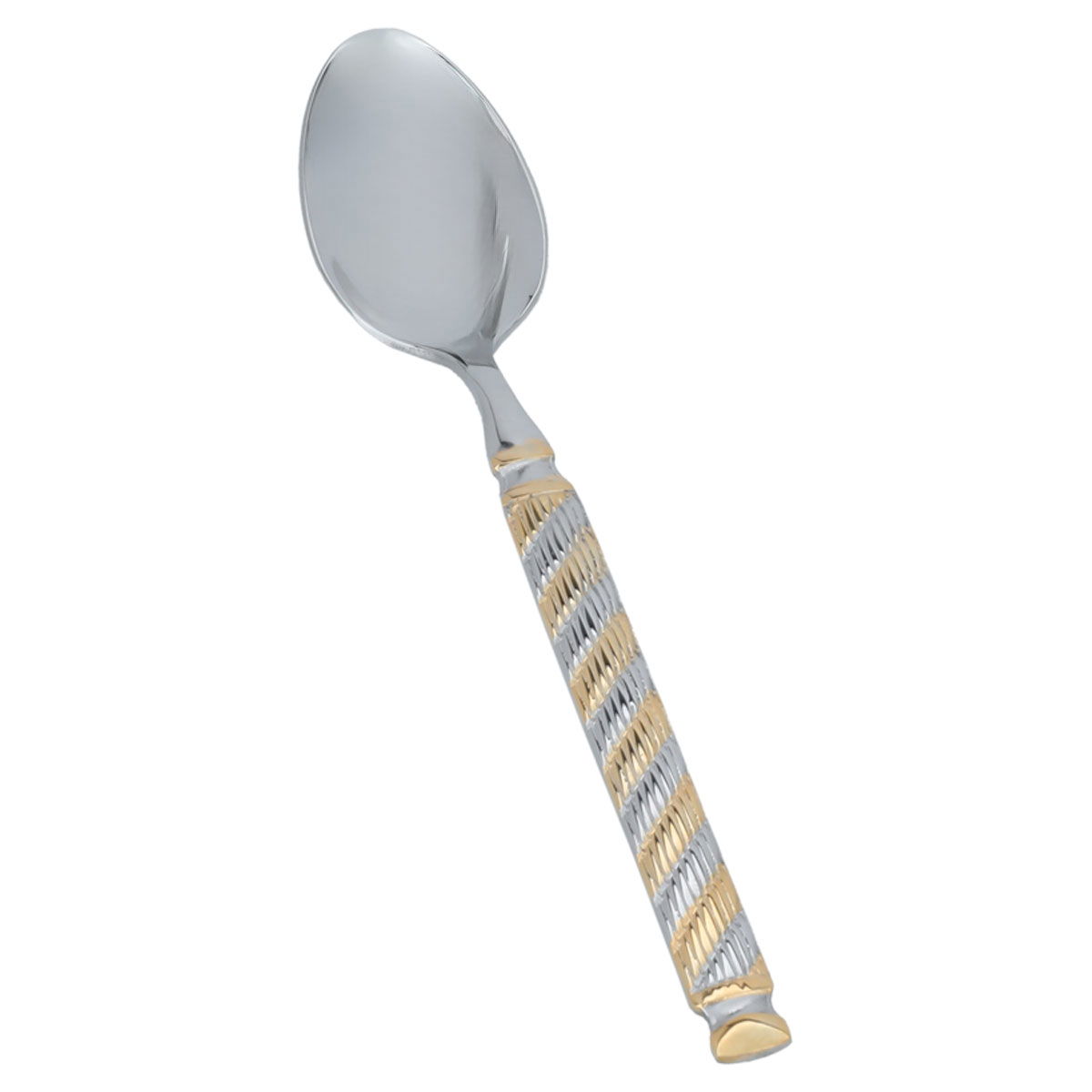 Al Saif Gallery steel tea spoon set, 6 pieces, engraved - gold silver product image