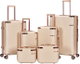 LIMRA Luggage Set, 4 Wheels, 6 Bags, Zipper Closure, 360° Rotating, WM-104 - Gold Beige product image 1