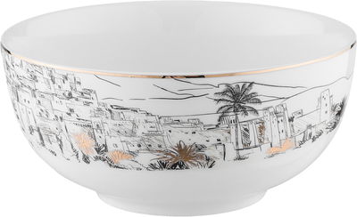 طقم عشاء آصال بورسلان السيف غاليري، 24 قطعة - ابيض ذهبي product image 3