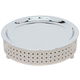 صحن تقديم أرز استيل السيف غاليري، 7×30×30 سم، دائري، بقاعدة - فضي product image 1