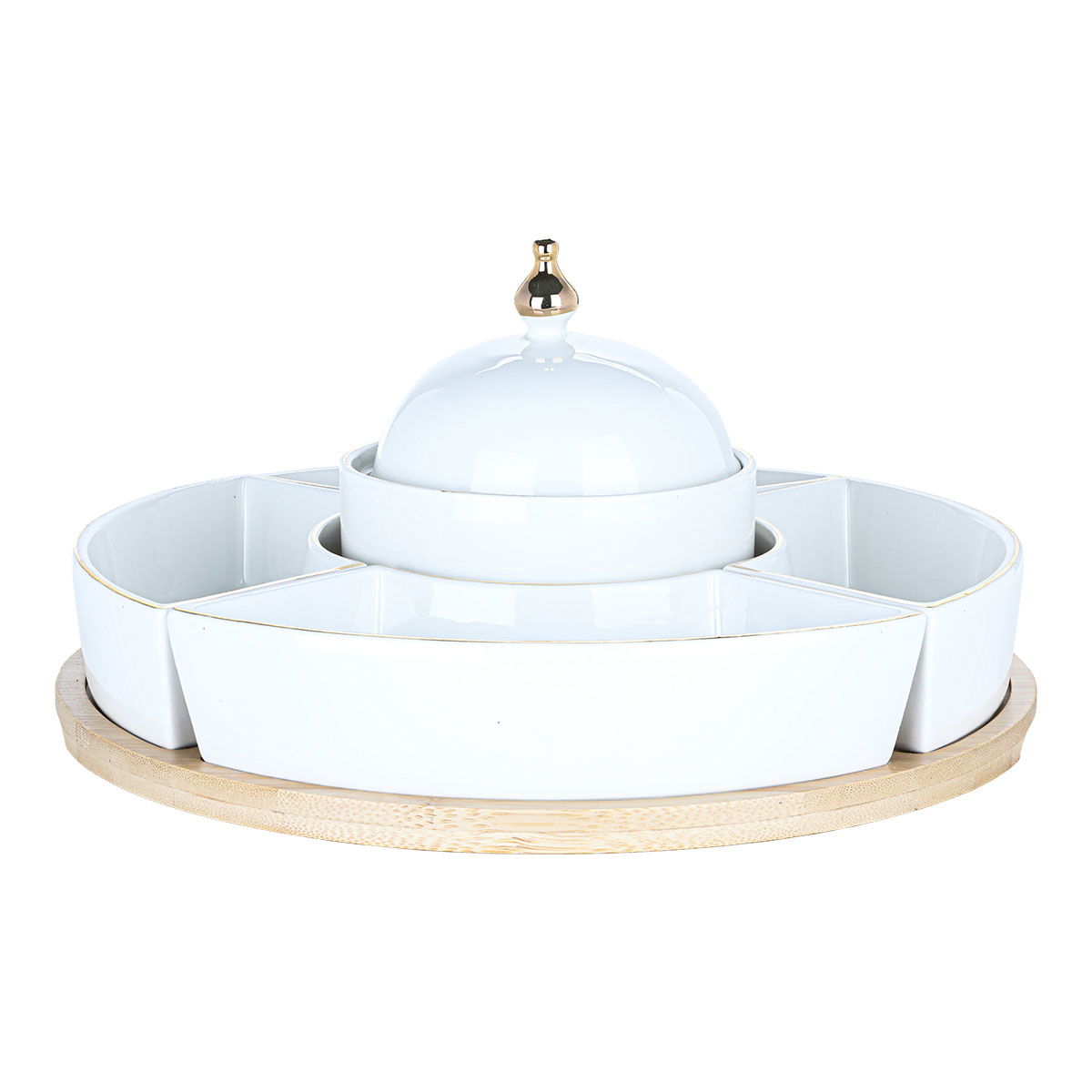 طقم تقديم بورسلان السيف غاليري، 6 قطع - ابيض product image