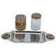 طقم مبخرة استيل السيف غاليري، 29.5×14× 11.5 سم، 3 قطع، طوفرية، اسطواني- فضي product image 1